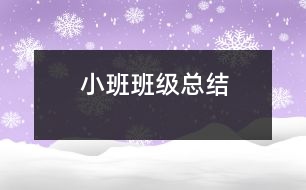 小班班級總結(jié)