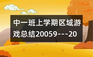 中一班上學(xué)期區(qū)域游戲總結(jié)（2005、9---2006、1）