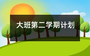 大班第二學(xué)期計(jì)劃