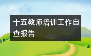 “十五”教師培訓(xùn)工作自查報(bào)告