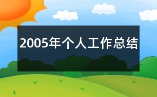 2005年個(gè)人工作總結(jié)