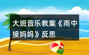 大班音樂教案《雨中接媽媽》反思