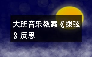 大班音樂教案《撥弦》反思