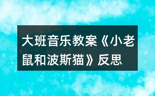 大班音樂教案《小老鼠和波斯貓》反思