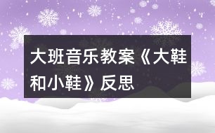 大班音樂教案《大鞋和小鞋》反思