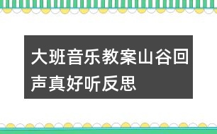 大班音樂(lè)教案山谷回聲真好聽(tīng)反思