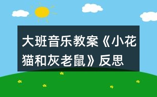 大班音樂教案《小花貓和灰老鼠》反思