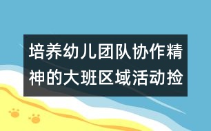 培養(yǎng)幼兒團(tuán)隊協(xié)作精神的大班區(qū)域活動：撿 樹 葉