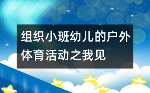 組織小班幼兒的戶外體育活動之我見