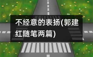 不經(jīng)意的表?yè)P(yáng)(郭建紅隨筆兩篇)