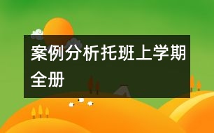 案例分析（托班上學(xué)期全冊(cè)）