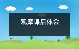 觀摩課后體會