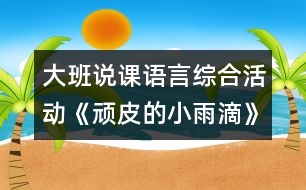 大班說課語言綜合活動(dòng)《頑皮的小雨滴》