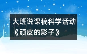 （大班）說課稿科學活動《頑皮的影子》