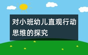 對小班幼兒直觀行動思維的探究