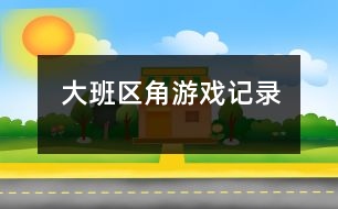 大班區(qū)角游戲記錄