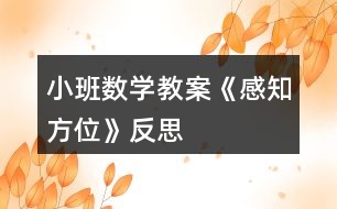 小班數(shù)學教案《感知方位》反思