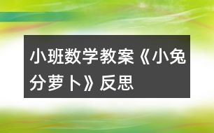 小班數(shù)學(xué)教案《小兔分蘿卜》反思