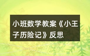 小班數(shù)學(xué)教案《小王子歷險記》反思