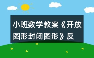 小班數(shù)學(xué)教案《開放圖形、封閉圖形》反思