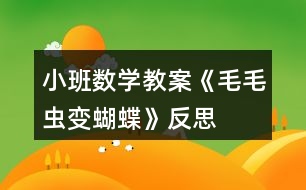 小班數(shù)學教案《毛毛蟲變蝴蝶》反思