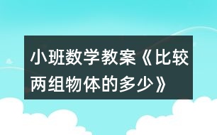 小班數(shù)學(xué)教案《比較兩組物體的多、少》反思