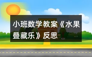 小班數(shù)學(xué)教案《水果疊藏樂》反思