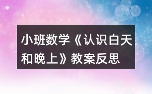 小班數(shù)學(xué)《認識白天和晚上》教案反思