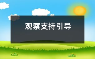 觀察、支持、引導(dǎo)