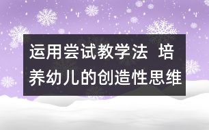 運用嘗試教學(xué)法  培養(yǎng)幼兒的創(chuàng)造性思維