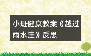 小班健康教案《越過雨水洼》反思