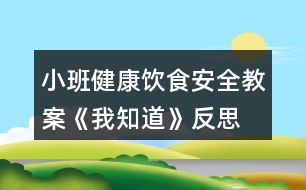 小班健康飲食安全教案《我知道》反思