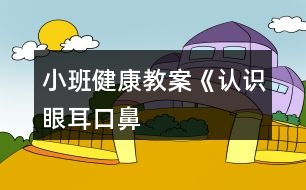 小班健康教案《認(rèn)識“眼、耳、口、鼻”》反思