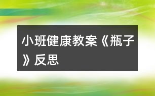 小班健康教案《瓶子》反思