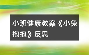 小班健康教案《小兔抱抱》反思