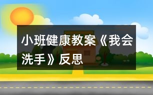 小班健康教案《我會洗手》反思