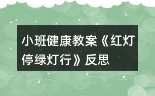 小班健康教案《紅燈停綠燈行》反思