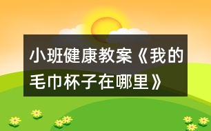 小班健康教案《我的毛巾、杯子在哪里》反思