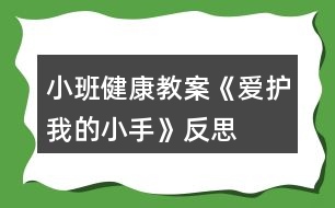 小班健康教案《愛護(hù)我的小手》反思