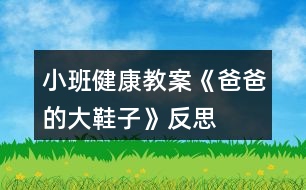 小班健康教案《爸爸的大鞋子》反思