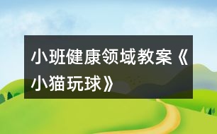 小班健康領域教案《小貓玩球》