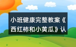 小班健康完整教案《西紅柿和小黃瓜》認(rèn)識蔬菜反思