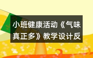 小班健康活動《氣味真正多》教學設計反思