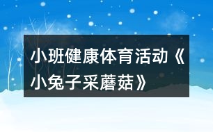 小班健康體育活動《小兔子采蘑菇》