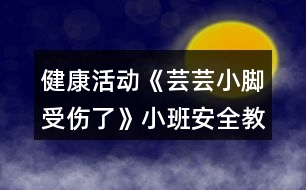 健康活動《蕓蕓小腳受傷了》小班安全教案反思