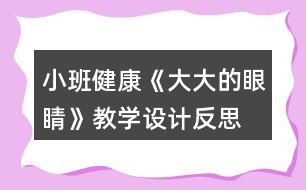 小班健康《大大的眼睛》教學設(shè)計反思