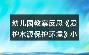 幼兒園教案反思《愛護水源保護環(huán)境》小班健康