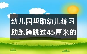 幼兒園幫助幼兒練習(xí)助跑跨跳過45厘米的平行線的教案