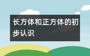 長方體和正方體的初步認識