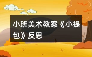 小班美術(shù)教案《小提包》反思